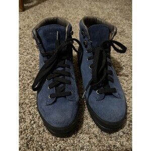 L.L. Bean Women’s Blue Suede Hiker Boots Lug Sole Thinsulate Size 7.5 M